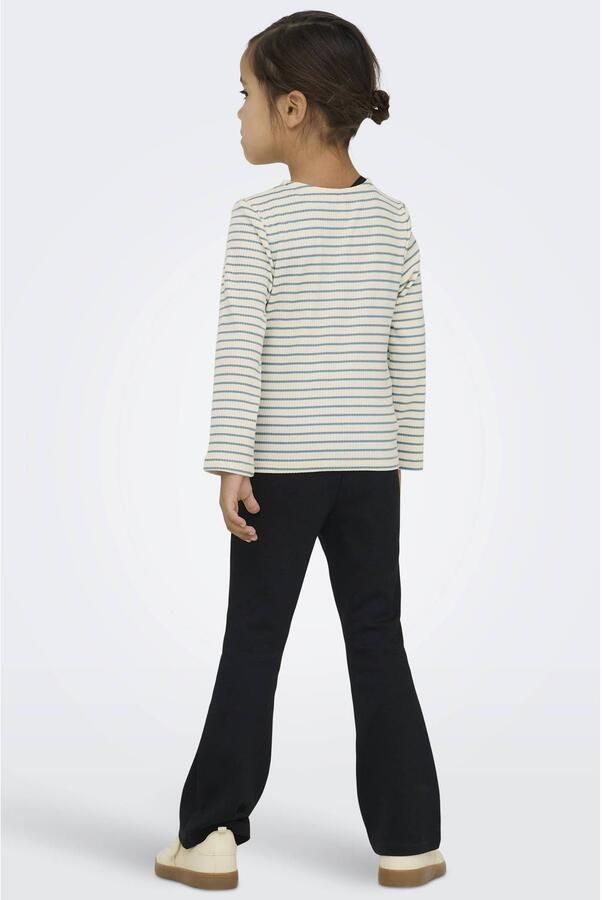 ONLY KIDS MINI super skinny gebreide gestreepte longsleeve ecru blauw - Foto 3