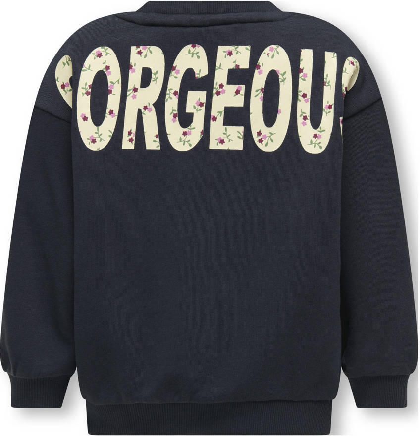 ONLY KIDS MINI sweater met backprint donkerblauw - Foto 2