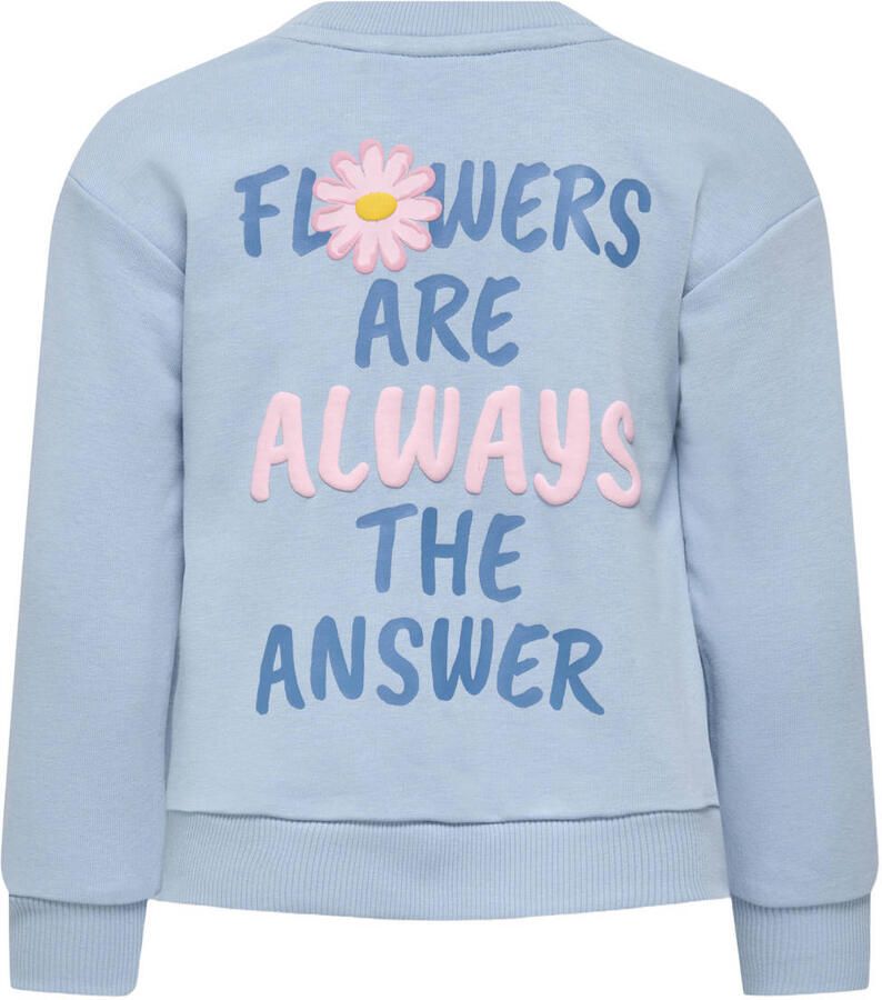 ONLY KIDS MINI sweater met backprint lichtblauw - Foto 2