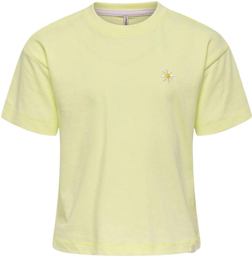 ONLY KIDS MINI T-shirt met backprint geel