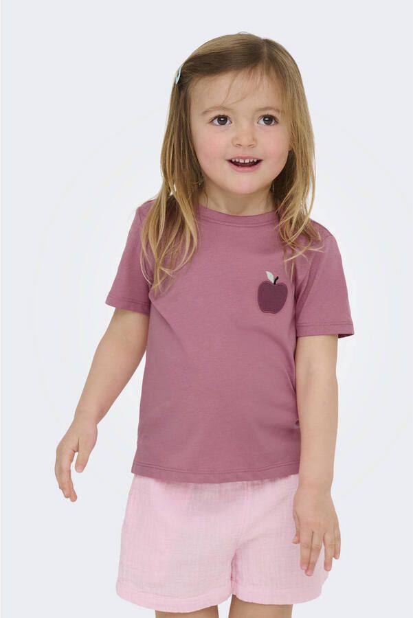 ONLY KIDS MINI T-shirt met backprint roze - Foto 3