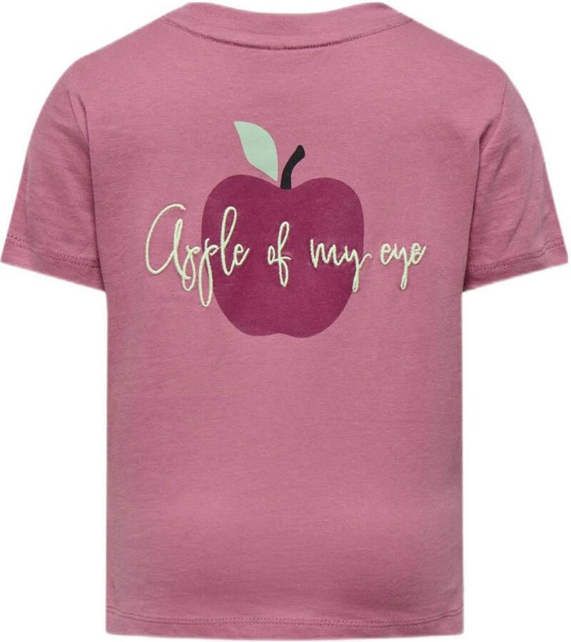 ONLY KIDS MINI T-shirt met backprint roze - Foto 2