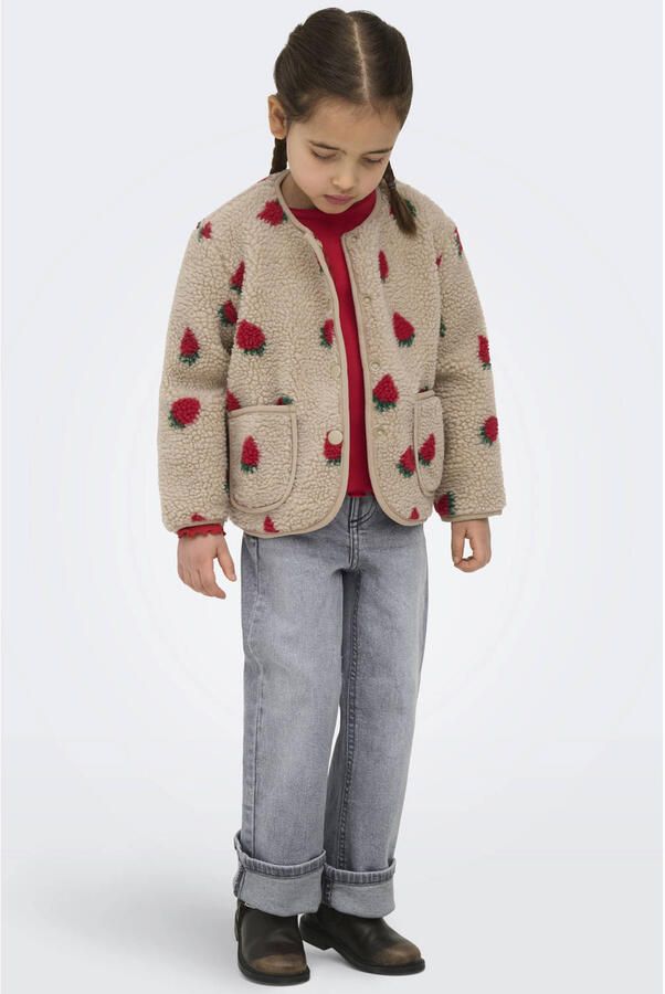 Only regular fit teddy fleecejack met alloverpatroon model 'GHOKY' - Foto 2