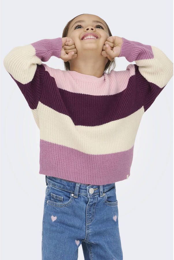 ONLY KIDS MINI trui paars gebreid