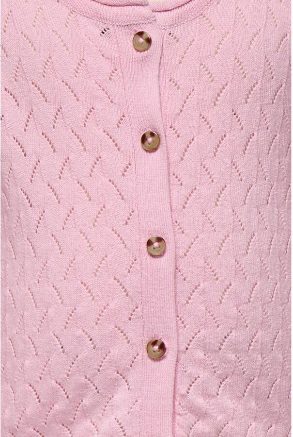 ONLY KIDS MINI vest fijn gebreid roze - Foto 3