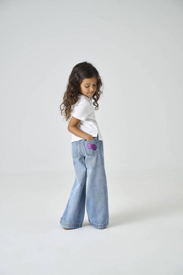 ONLY KIDS MINI wide leg jeans light blue denim - Foto 2