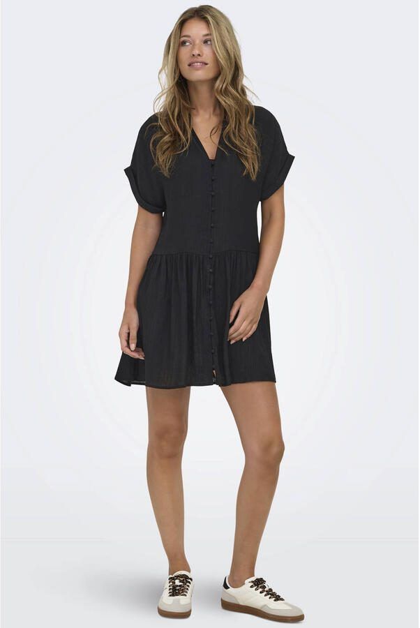 ONLY korte blousejurk zwart - Foto 2
