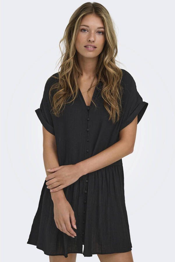 ONLY korte blousejurk zwart - Foto 3