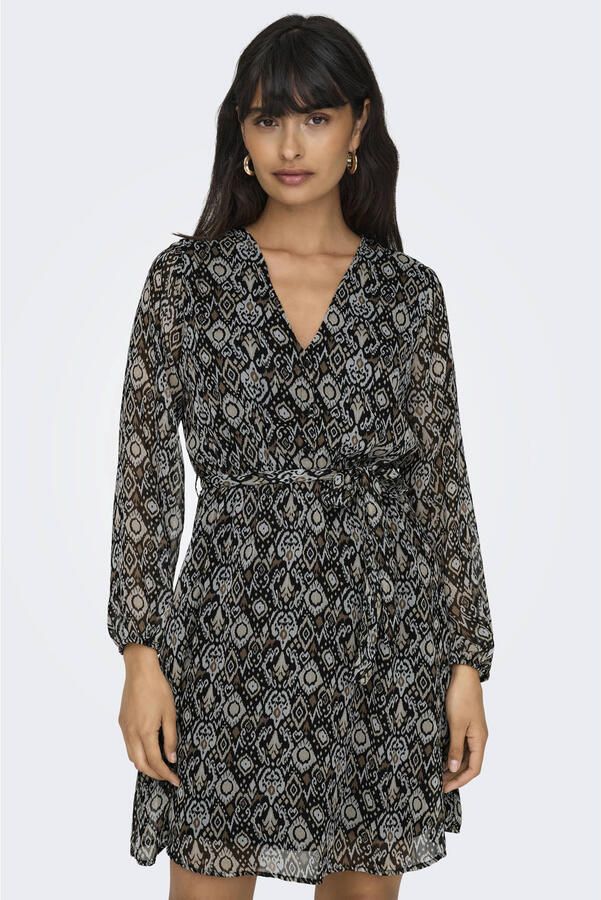 Only Gedessineerde jurk ONLCERA 3 4 SHORT DRESS WVN NOOS