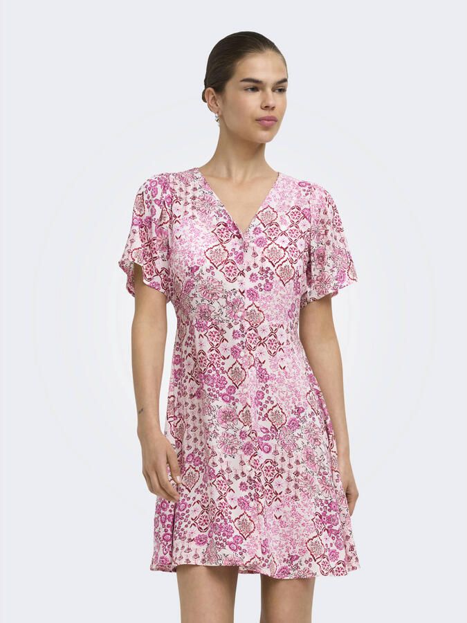 ONLY korte jurk met print roze