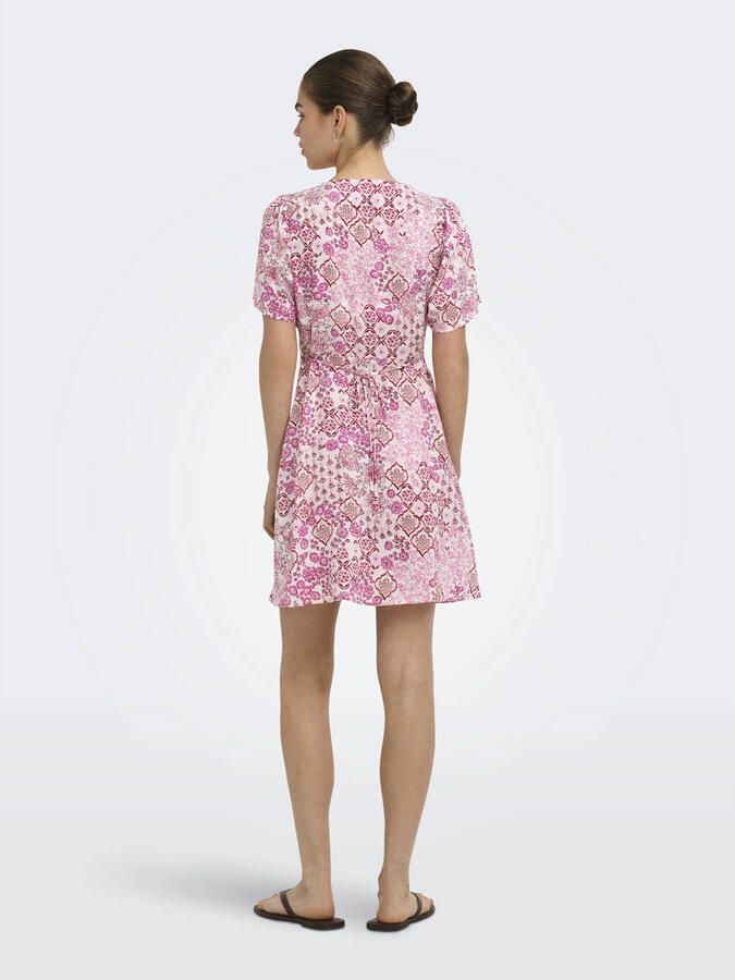 ONLY korte jurk met print roze - Foto 2