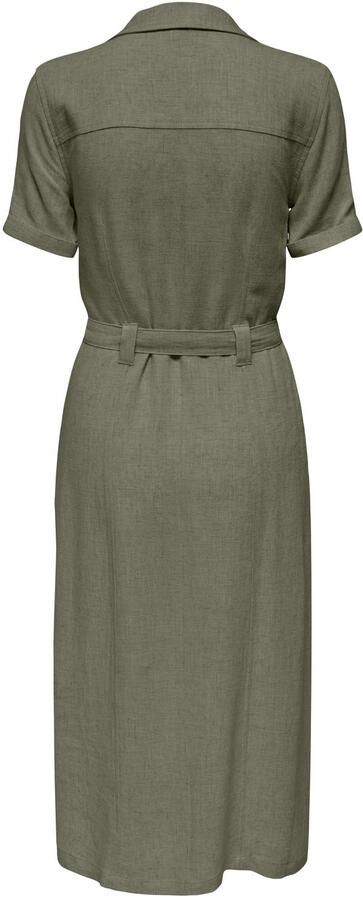 ONLY linnen blousejurk groen - Foto 2