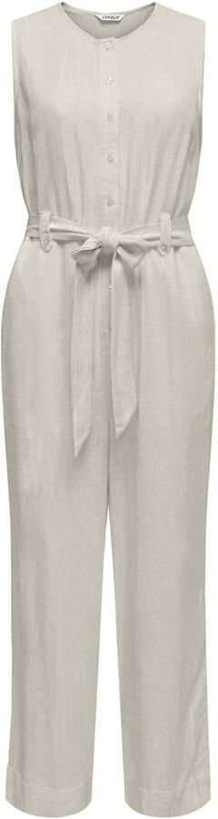 ONLY linnen regular jumpsuit beige