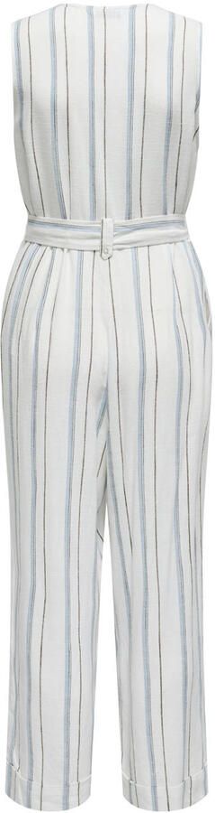 ONLY linnen regular jumpsuit wit - Foto 2