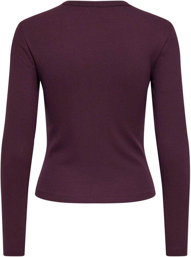 Only slim fit shirt met lange mouwen van katoenmix model 'VAL' - Foto 2