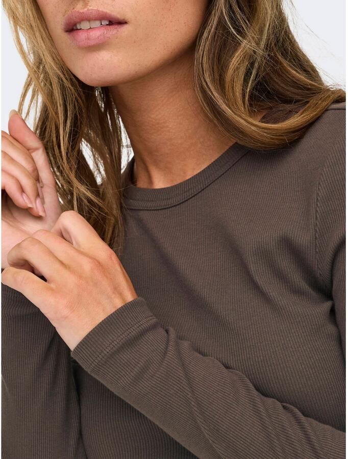 Only slim fit shirt met lange mouwen van katoenmix model 'VAL' - Foto 2
