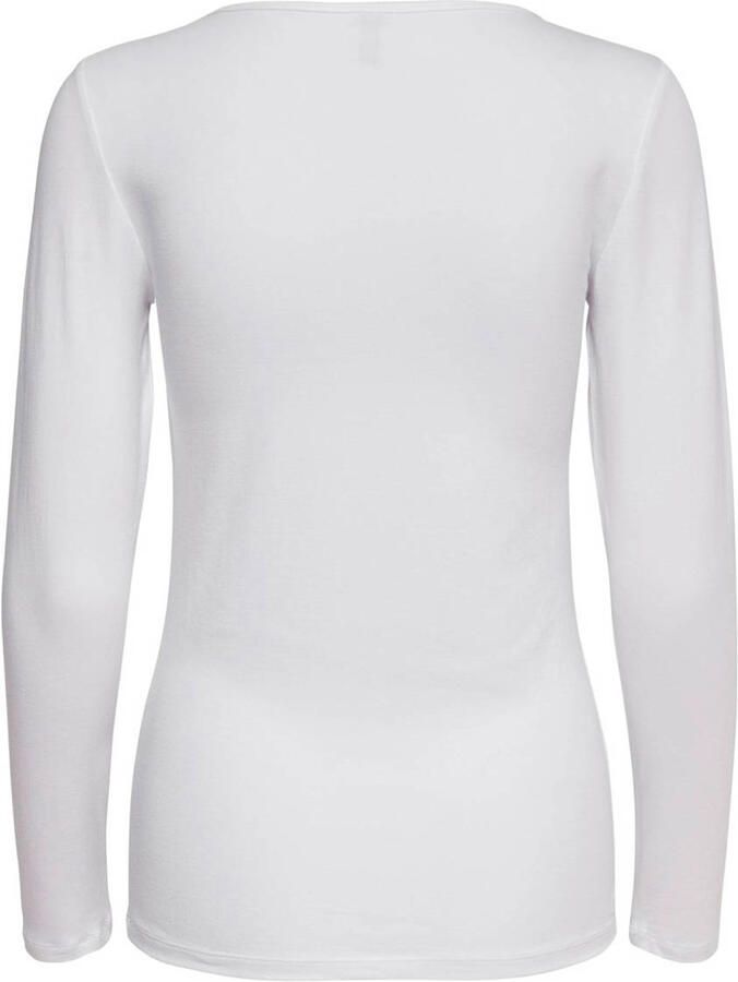 Only Witte Live Love Life Longsleeve Top White Dames - Foto 3