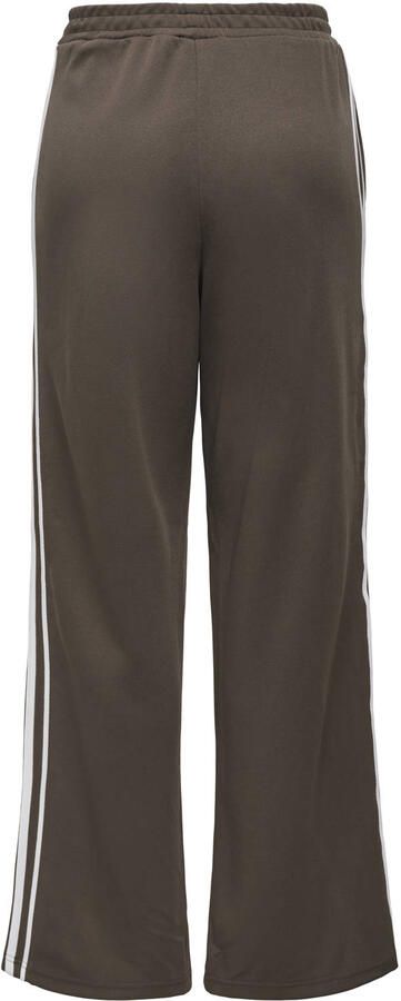 ONLY loose fit gestreepte casual broek taupe