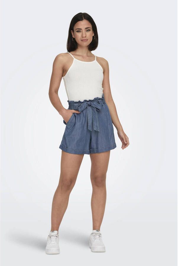 Only Loose fit korte jeans van een mix van katoen en lyocell model 'BEA SMILLA' - Foto 2