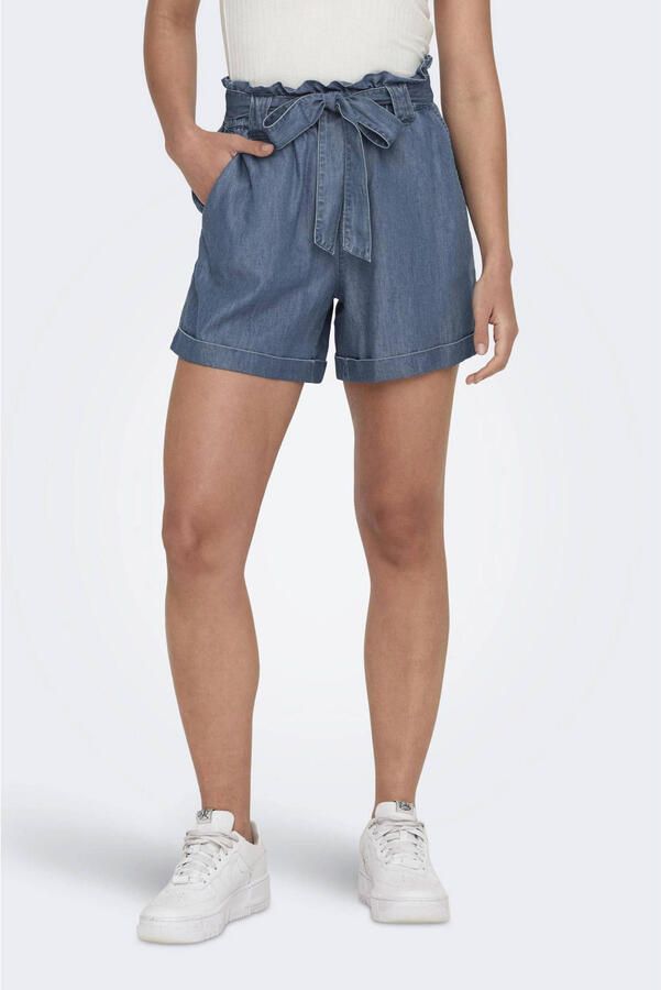 Only Loose fit korte jeans van een mix van katoen en lyocell model 'BEA SMILLA'