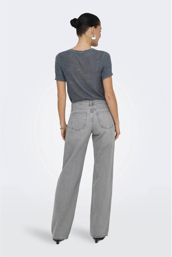 ONLY low waist wide leg jeans ONLBRENDA grey denim