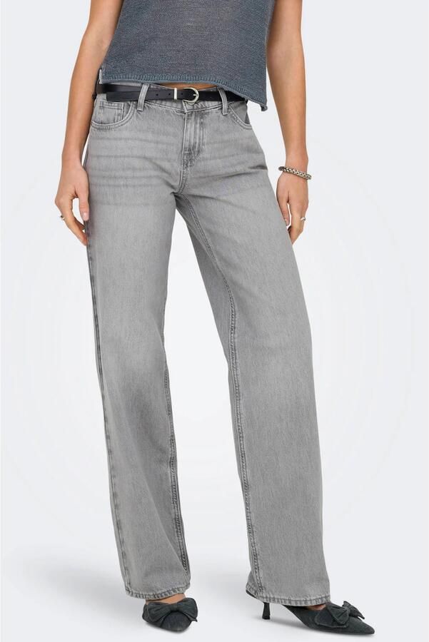 ONLY low waist wide leg jeans ONLBRENDA grey denim - Foto 3