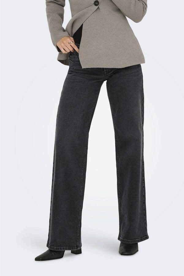 ONLY low waist wide leg jeans ONLJUDY black denim - Foto 3