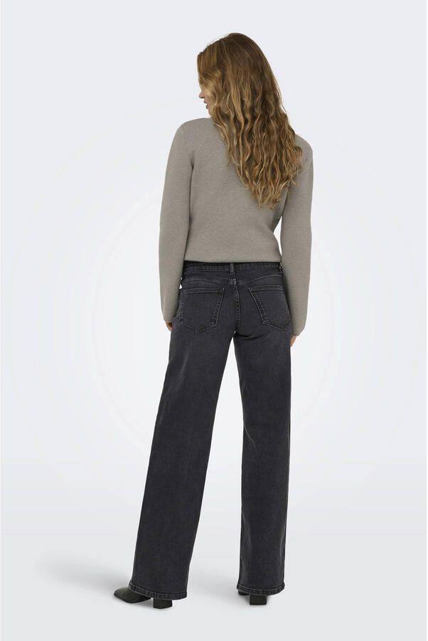 ONLY low waist wide leg jeans ONLJUDY black denim - Foto 2