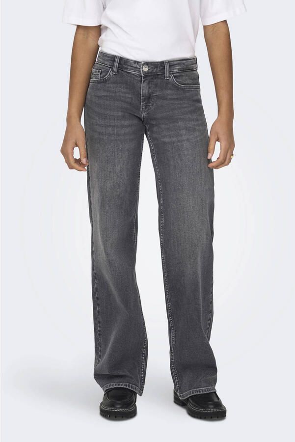 ONLY low waist wide leg jeans ONLJUDY dark grey denim