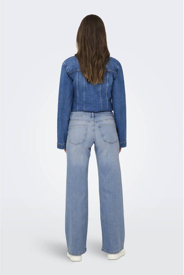 ONLY low waist wide leg jeans ONLJUDY light blue denim