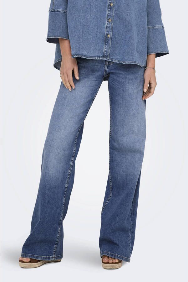 ONLY low waist wide leg jeans ONLJUDY medium blue denim - Foto 2
