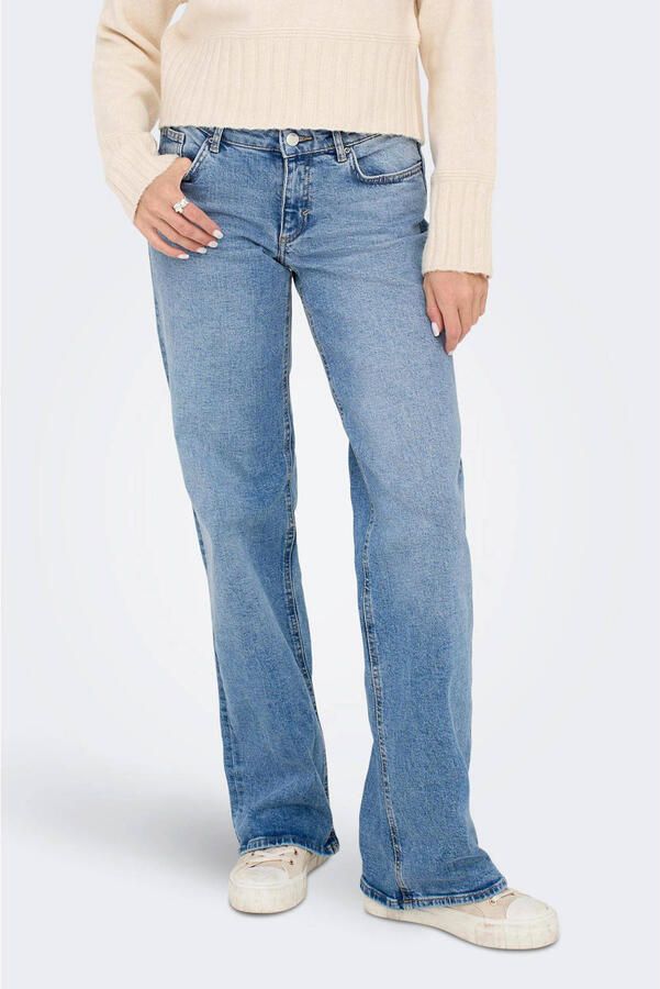 ONLY low waist wide leg jeans ONLJUICY light blue denim