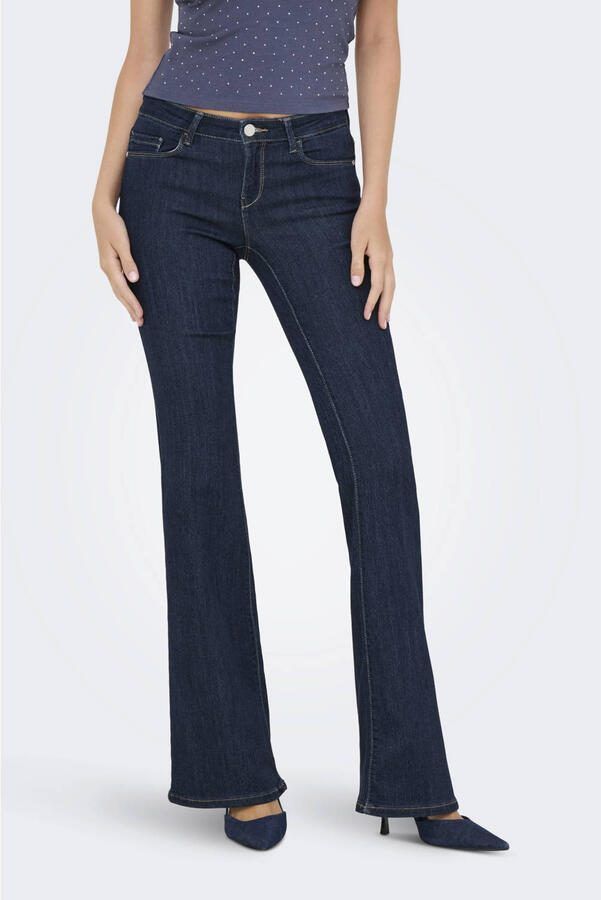 ONLY low waist flared jeans dark blue denim