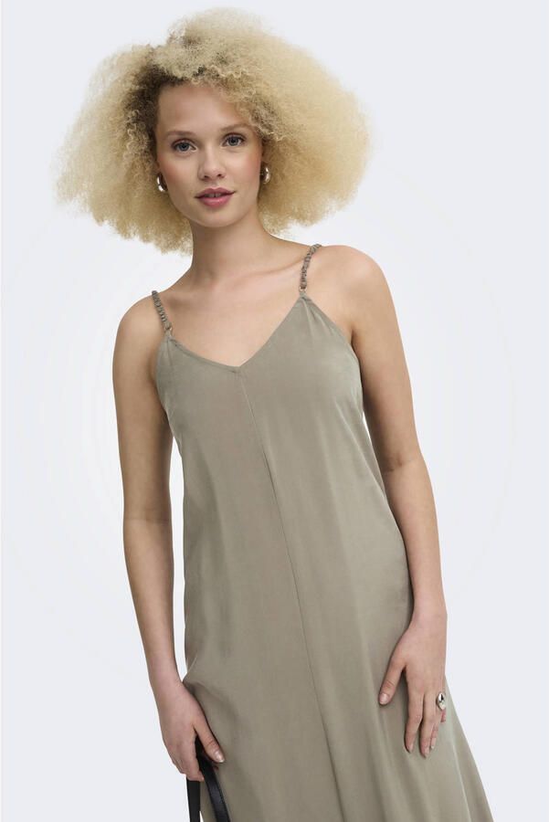 ONLY maxi jurk grijsgroen - Foto 3