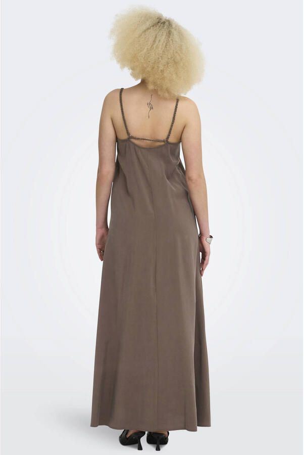 ONLY maxi jurk lichtbruin - Foto 2