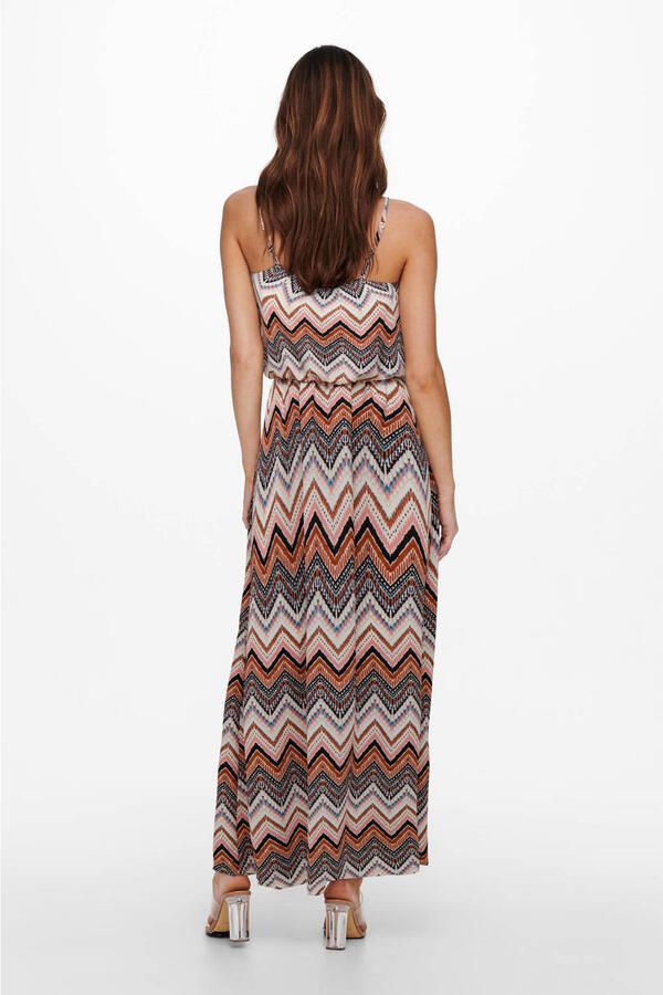 Only Getailleerde maxi-jurk met all-over motief model 'WINNER'