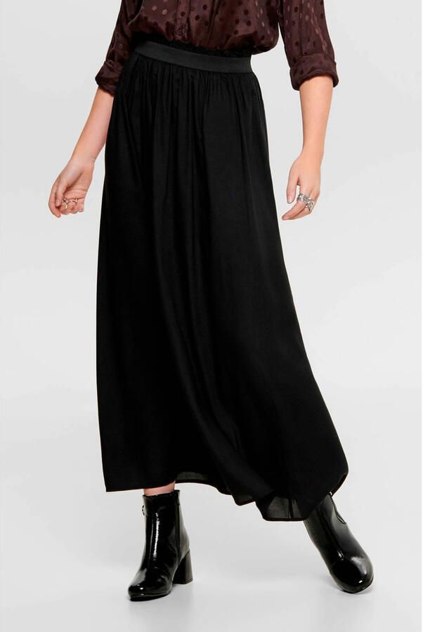 Only Uitlopende midirok in pure viscose model 'VENEDIG' - Foto 2