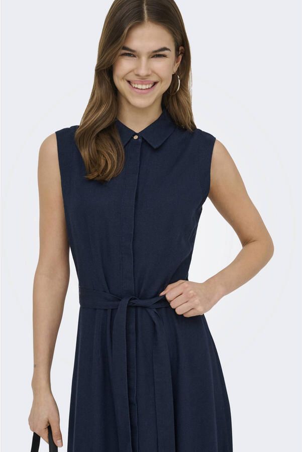 Only Lange Jurk Onlgoa Sl Linen Bl Shirt Dress Cc Pnt 15363697