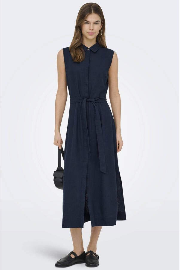 Only Lange Jurk Onlgoa Sl Linen Bl Shirt Dress Cc Pnt 15363697 - Foto 2