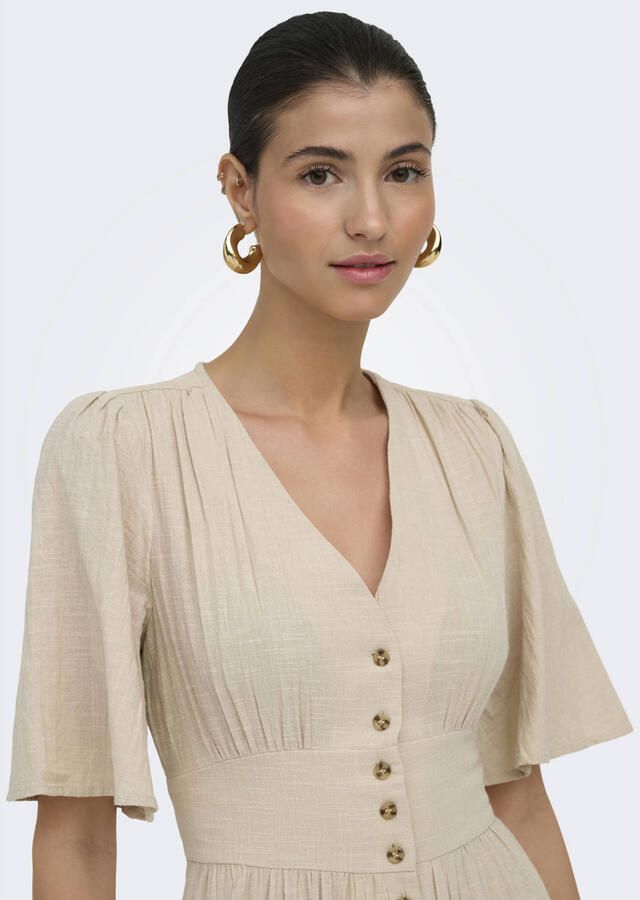 ONLY midi jurk lichtgrijs