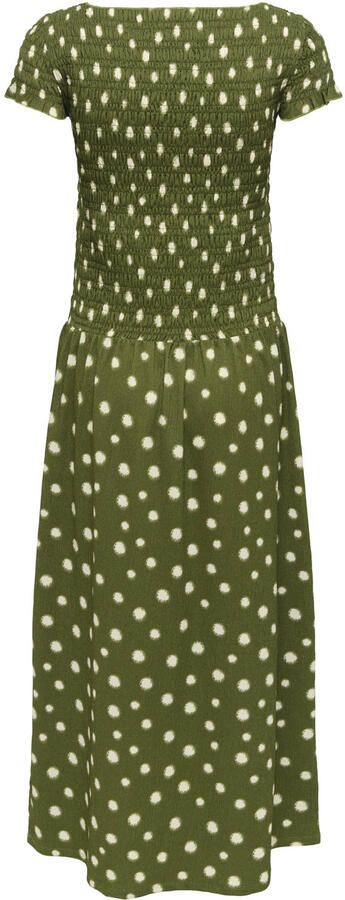 ONLY midi jurk met stippen groen - Foto 3