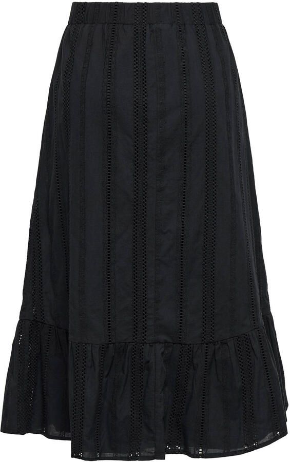 ONLY midi rok broderie zwart - Foto 3