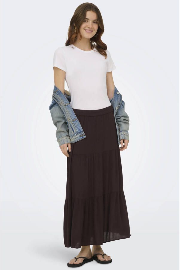 Only Uitlopende maxi-rok van zuivere viscose model 'MIKKA'