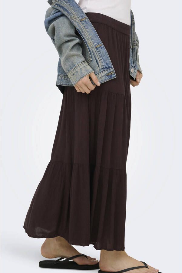 Only Uitlopende maxi-rok van zuivere viscose model 'MIKKA' - Foto 2