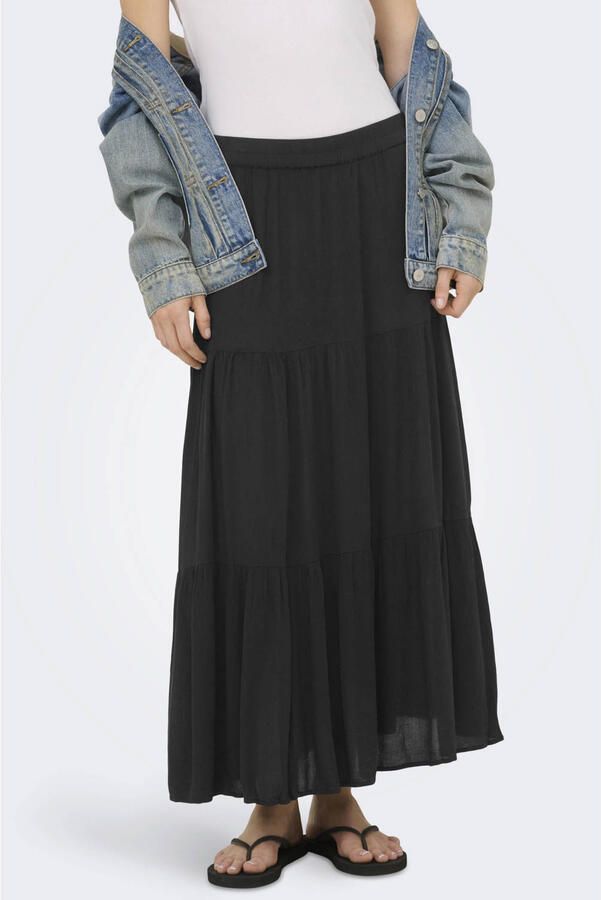 Only Uitlopende maxi-rok van zuivere viscose model 'MIKKA'