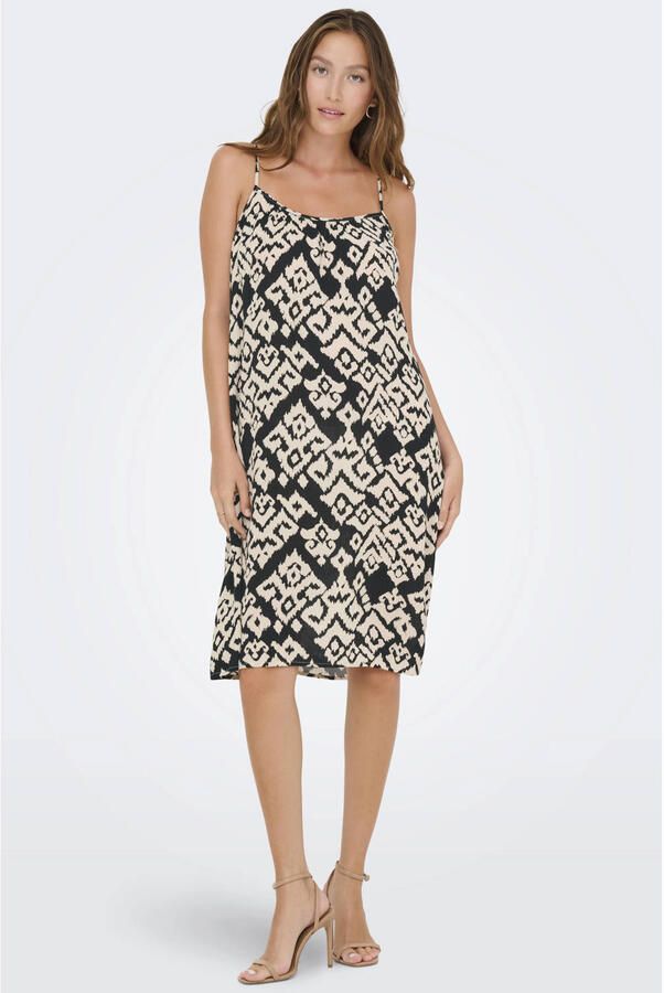 ONLY midi zomerjurk met print zwart - Foto 2