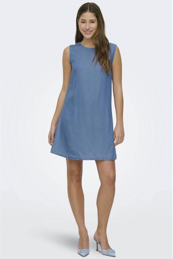 ONLY mini jurk medium blue denim - Foto 2