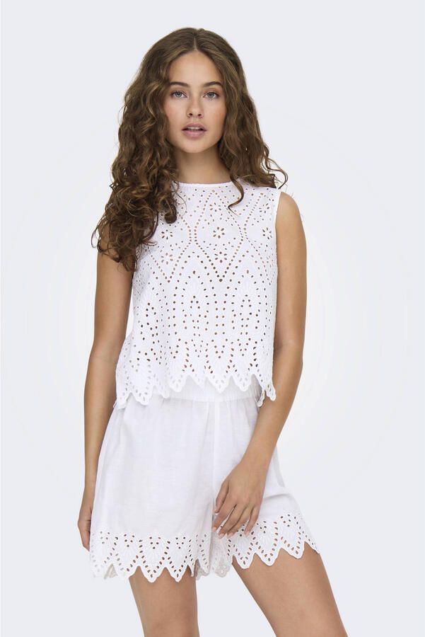 ONLY mouwloze top broderie