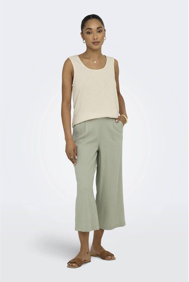 Only Kanten top ONLFREDA S L U-NECK MIX TOP BOX JRS