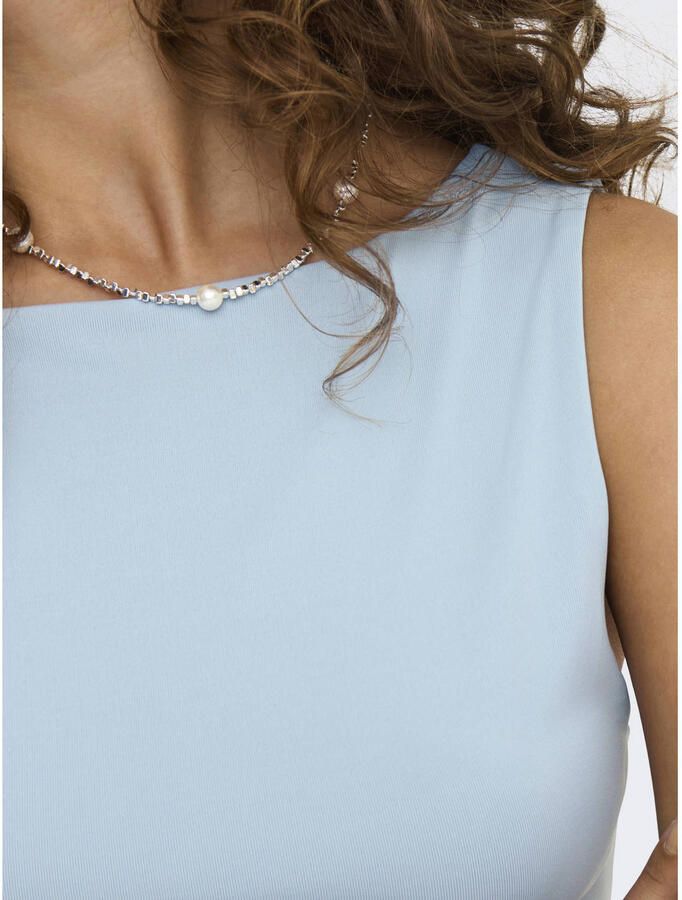 Only Chambray 2-Ways Fit Top Blauw Blue Dames - Foto 2